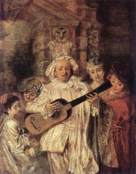 Jean-Antoine Watteau : Gilles and his Family